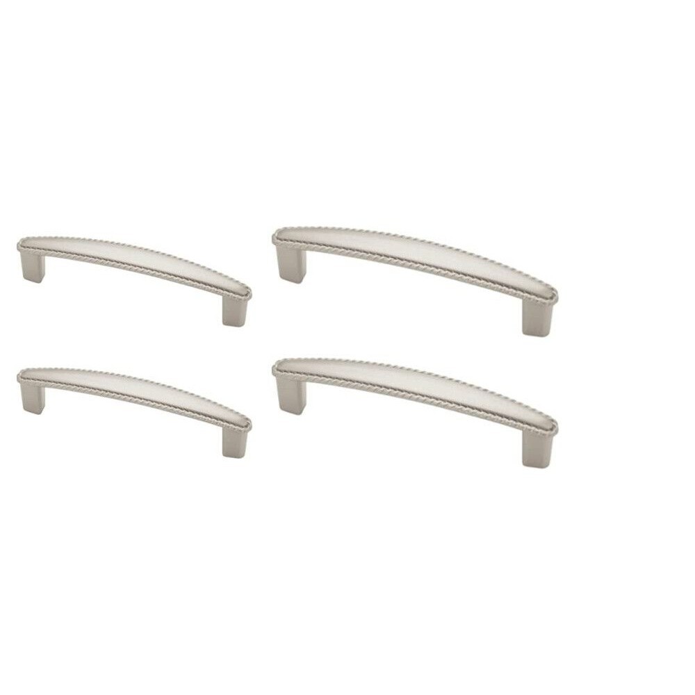 Liberty Lot of 4, 3-3/4"CC Satin Nickel Rope Edge Cabinet Pull PN0402-SN-C NIP